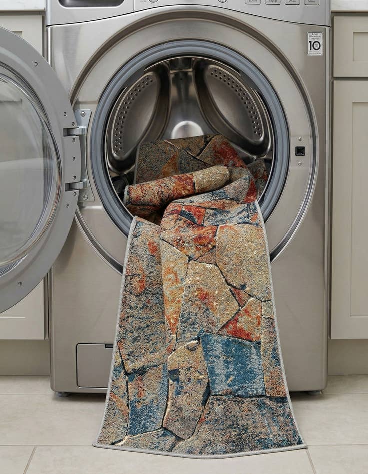 Detail image of 2' 7 x 10'  Washable Modern Indoor / Outdoor Runner Rug