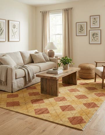 4' 9 x 6' Hand Knotted Modern Ziegler Oriental Rug