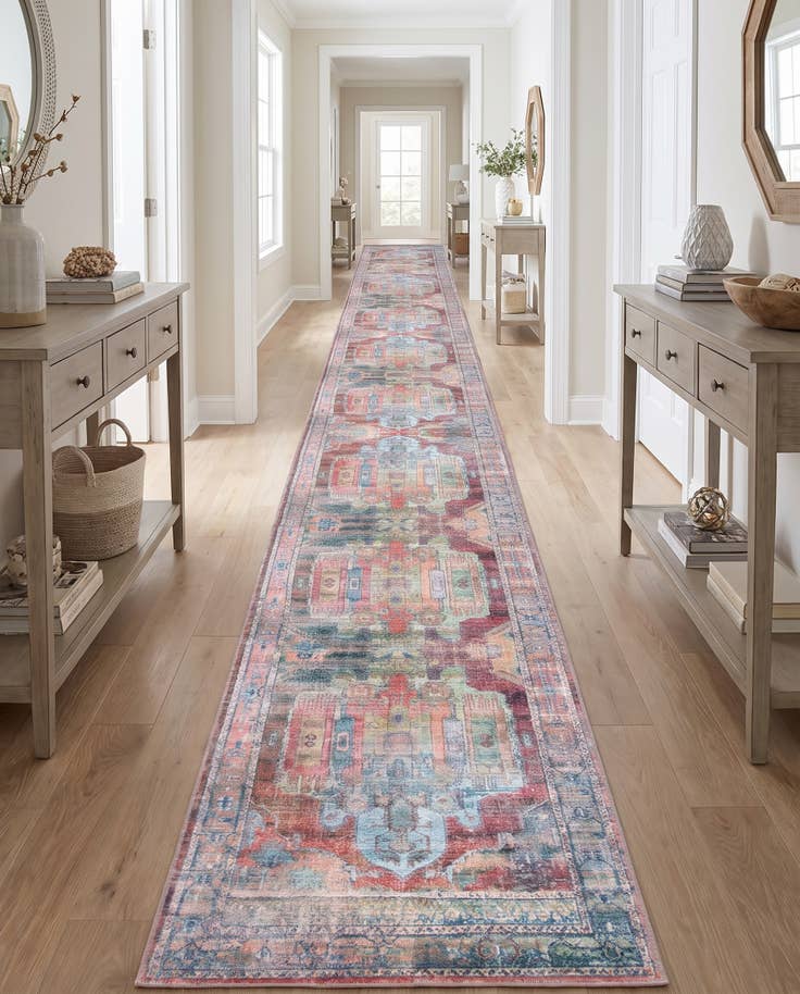Detailansicht von 80cm x 600cm Waschbar Maahru Läufer Teppich