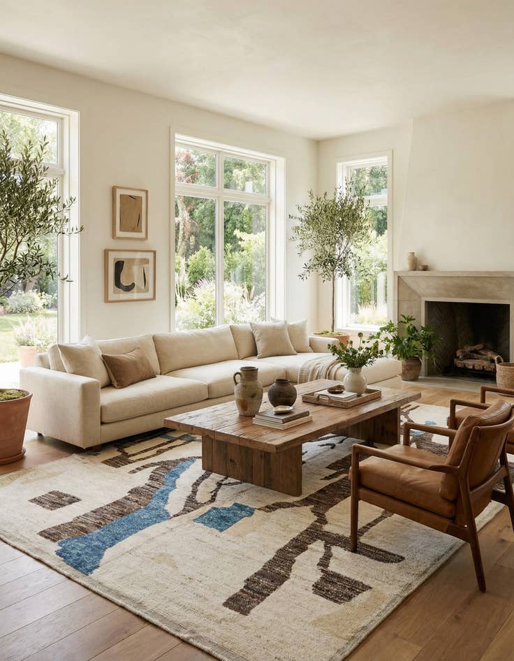 Detail image of 10' 2 x 14' 1  Hand Knotted Beni Marok Rug