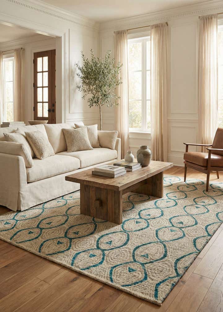 5' 6 x 7' 8 Hand Knotted Darya Wool Rug