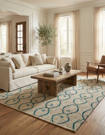 5' 6 x 7' 8 Hand Knotted Darya Wool Rug