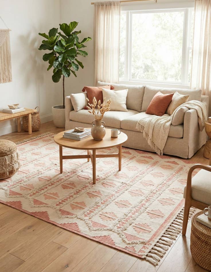 Detail image of  10' x 10'  Hand Woven Arizona Wool Square Rug