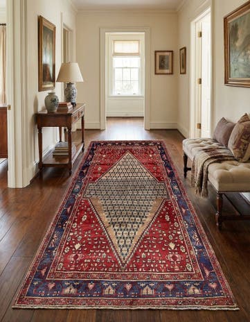 5' x 9' 9 Hand Knotted Koliaei Persian Wool Runner Rug