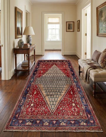 5' x 9' 9 Hand Knotted Koliaei Persian Wool Runner Rug
