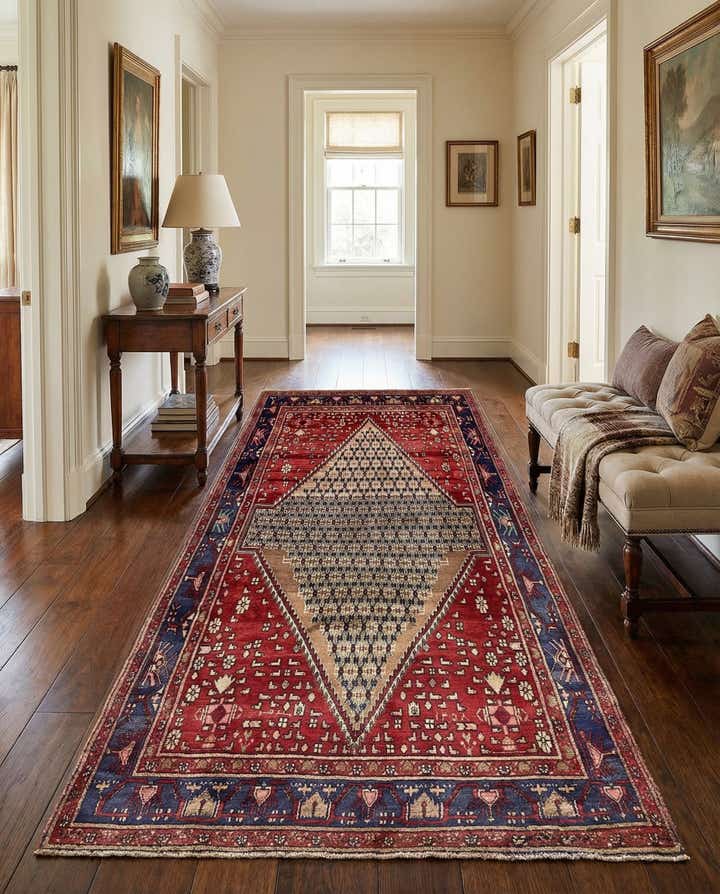 5' x 9' 9 Hand Knotted Koliaei Persian Wool Runner Rug