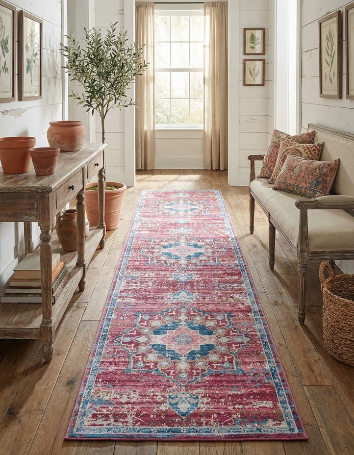 2' 7 x 12' Washable Francesca Runner Rug