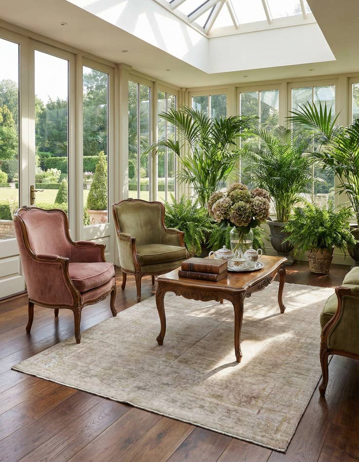 Detail image of 5' 7 x 8' 6  Hand Knotted Kundan Rug