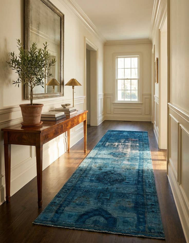 Detail image of 3' 7 x 13' 5  Hand Knotted Ultra Vintage Persian Wool Runner Rug