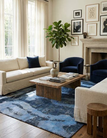 7' x 9' 5 Hand Knotted Ultra Vintage Persian Wool Rug