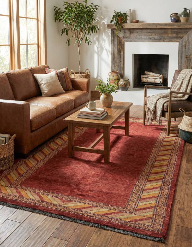 Detail image of  3' 3 x 5' 4  Hand Knotted Kashkuli Gabbeh Oriental Wool Rug