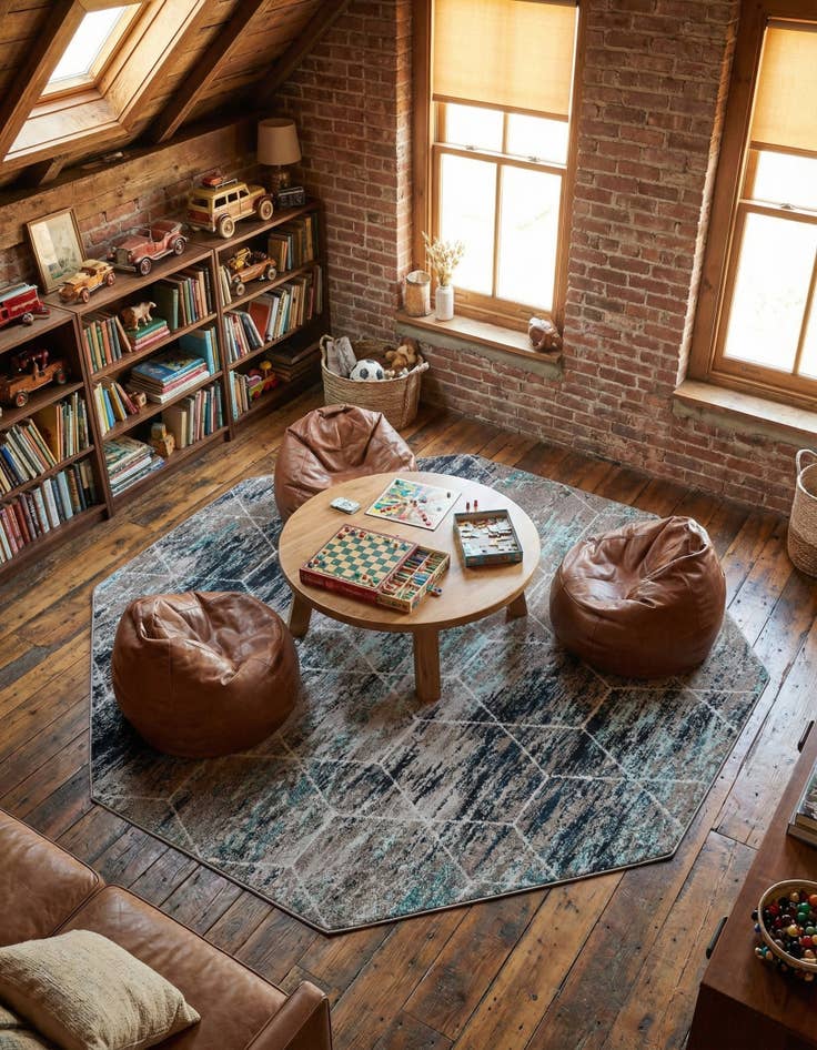 Detail image of 7' 10 x 7' 10 Trellis Frieze Octagon Rug