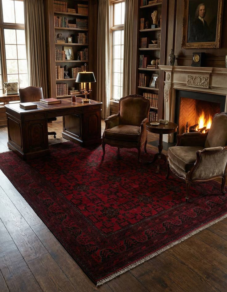 Detail image of 6' 6 x 9' 6  Hand Knotted Khal Mohammadi Wool Rug