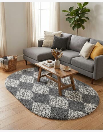 5' 3 x 8' Serenity Shag Oval Rug