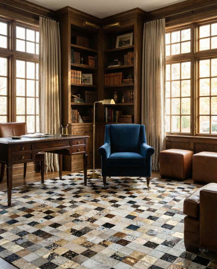 8' x 9' 10 Cowhide - Patchwork Rug