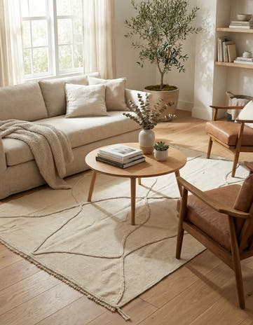 4' 8 x 6' 10 Hand Knotted Moroccan Wool Rug