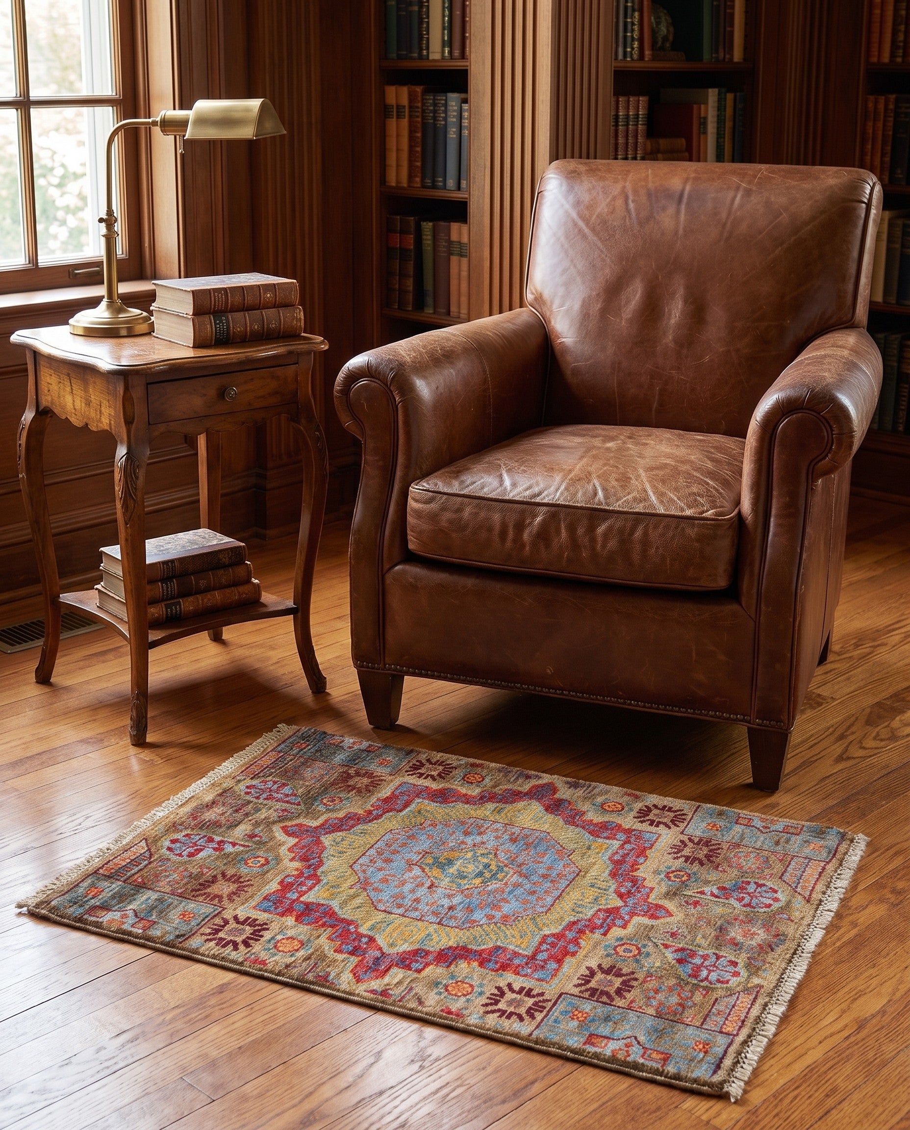 2' x 3' Hand Knotted Mamluk Ziegler Rug