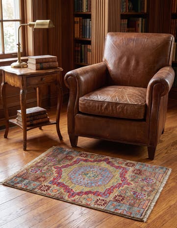 2' x 3' Hand Knotted Mamluk Ziegler Rug