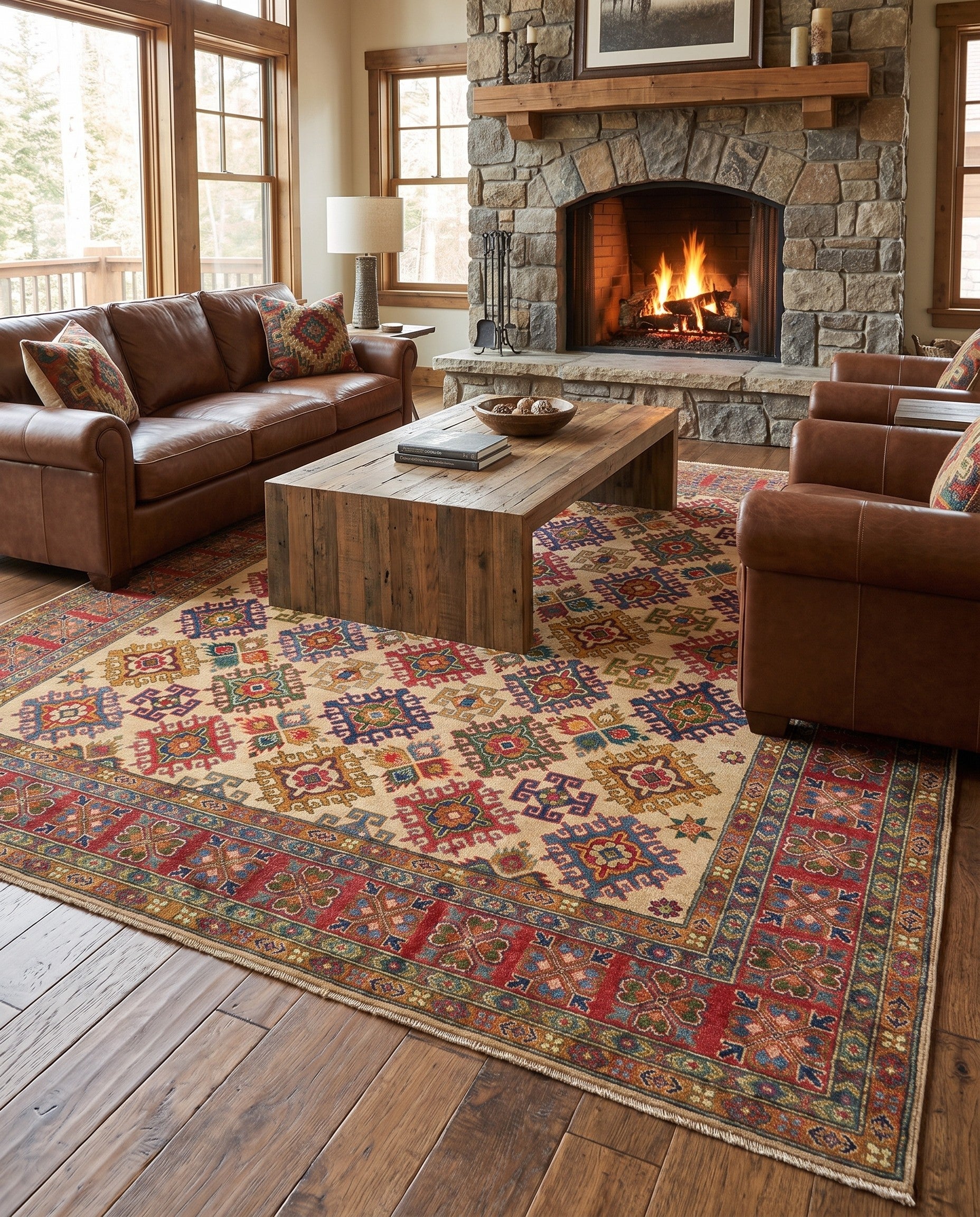 8' 2 x 9' 6 Hand Knotted Kazak Rug