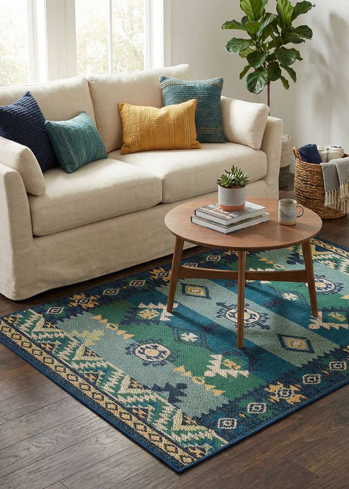 4' x 6' Easy-Clean Baja Indoor / Outdoor Rug
