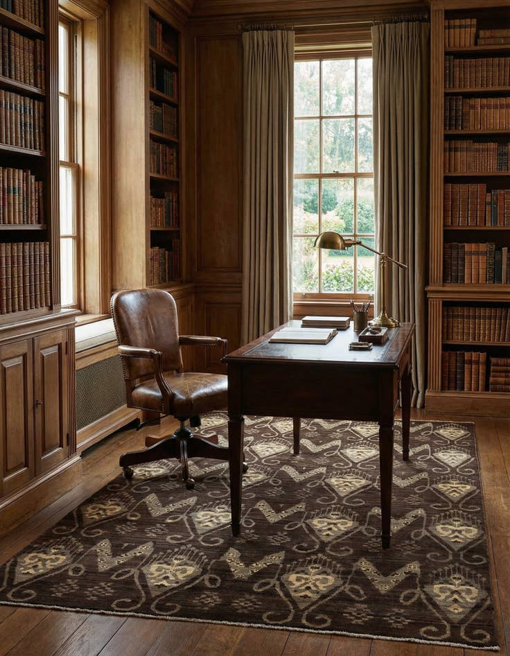 Detail image of 5' x 7' 9  Hand Knotted Modern Ziegler Rug