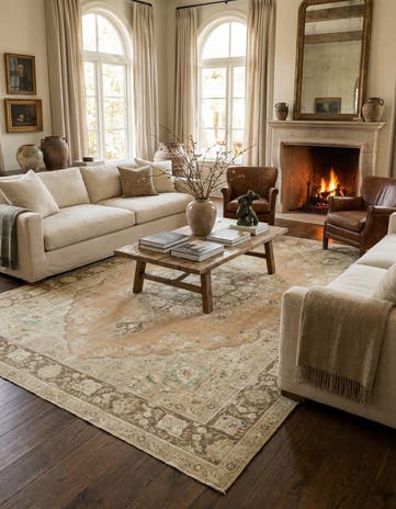 9' 8 x 12' 7 Hand Knotted Ultra Vintage Persian Wool Rug