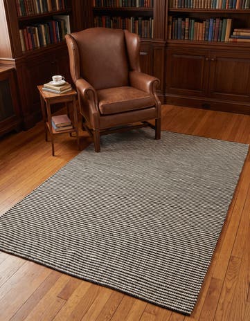 4' 1 x 6' 1 Hand Woven Jill Zarin English Manor Farmhouse Wool Rug