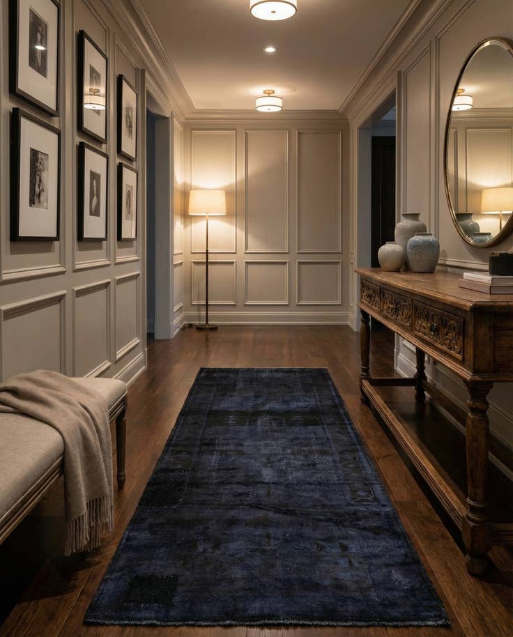 Detail image of 3' 7 x 9' 7 Hand Knotted Ultra Vintage Persian Wool Runner Rug