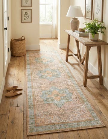 2' x 6' Washable Timeless Runner Rug