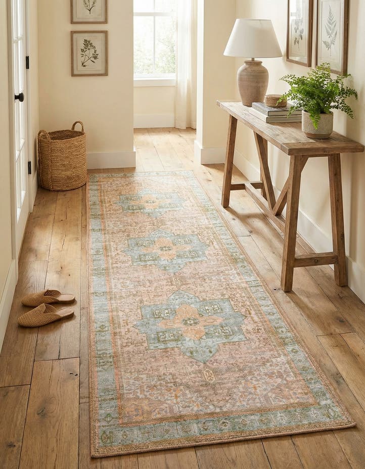 2' x 6' Washable Timeless Runner Rug
