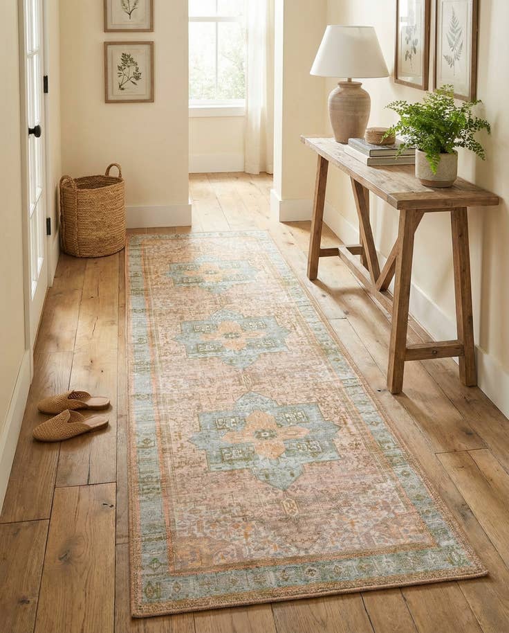 Detail image of 2' x 6' Washable Timeless Runner Rug