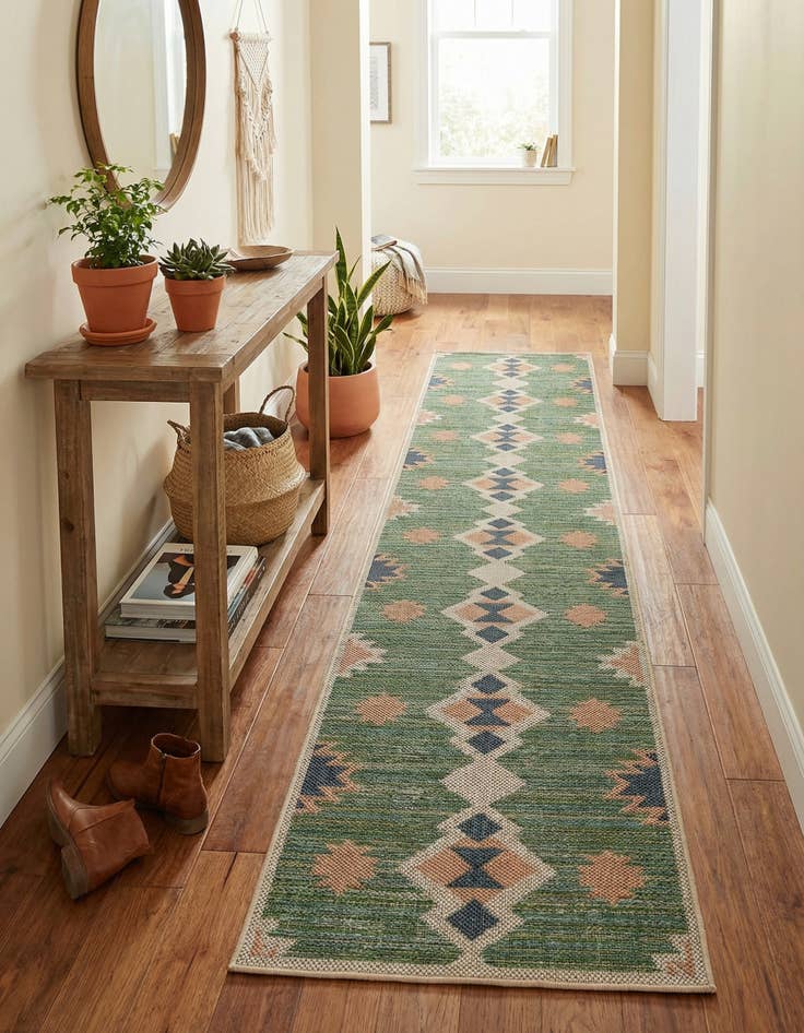 Detail image of 2' 7 x 13'  Washable Baja Indoor / Outdoor Runner Rug