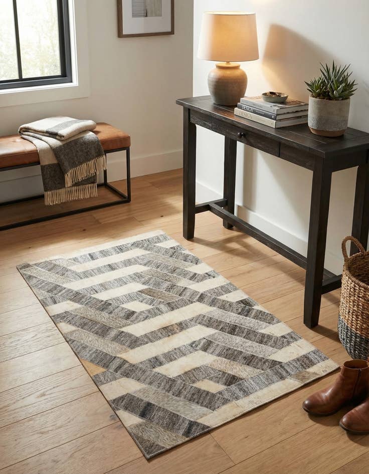 Detail image of  2' 1 x 3' 3 Cowhide Rug