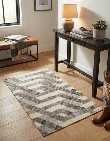 2' 1 x 3' 3 Cowhide Rug