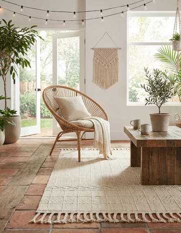 5' 1 x 8' Easy-Clean Eco Bohemian Indoor / Outdoor Rug