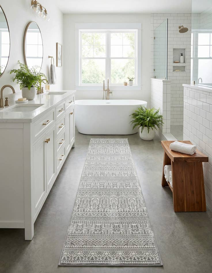 Detail image of 2' 7 x 14' Uptown Cloisters Runner Rug