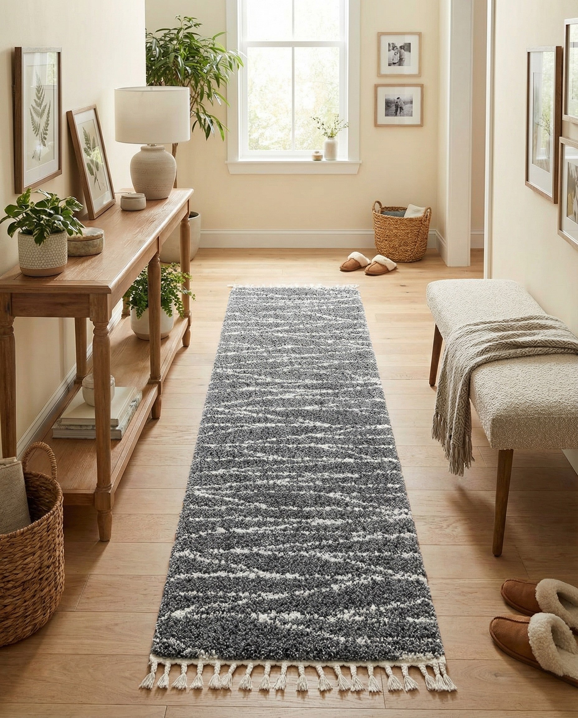  2' 7 x 12' Serenity Shag Runner Rug