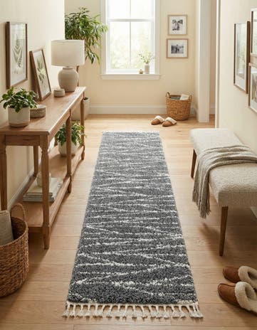 2' 7 x 12' Serenity Shag Runner Rug