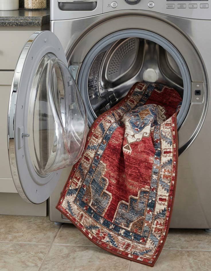 Detail image of 2' x 6'  Washable Traditional Indoor / Outdoor Runner Rug