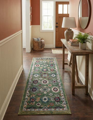 Fern Green Isabella Runner Rug