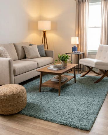  7' x 10' Solid Shag Rug