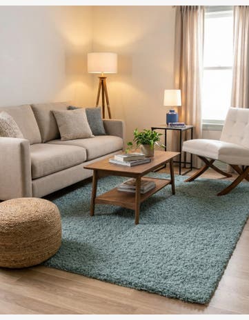 7' x 10' Solid Shag Rug