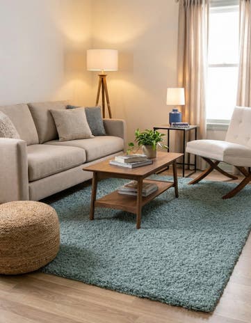 7' x 10' Solid Shag Rug