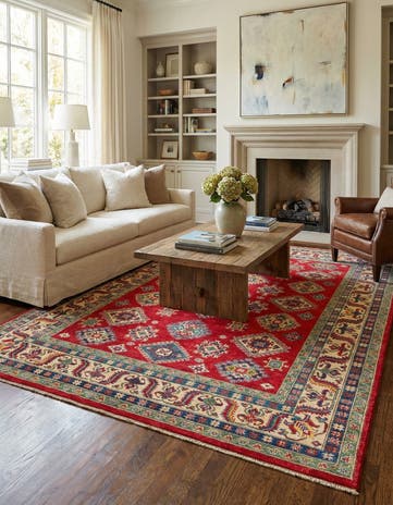 6' 8 x 9' 10 Hand Knotted Kazak Rug