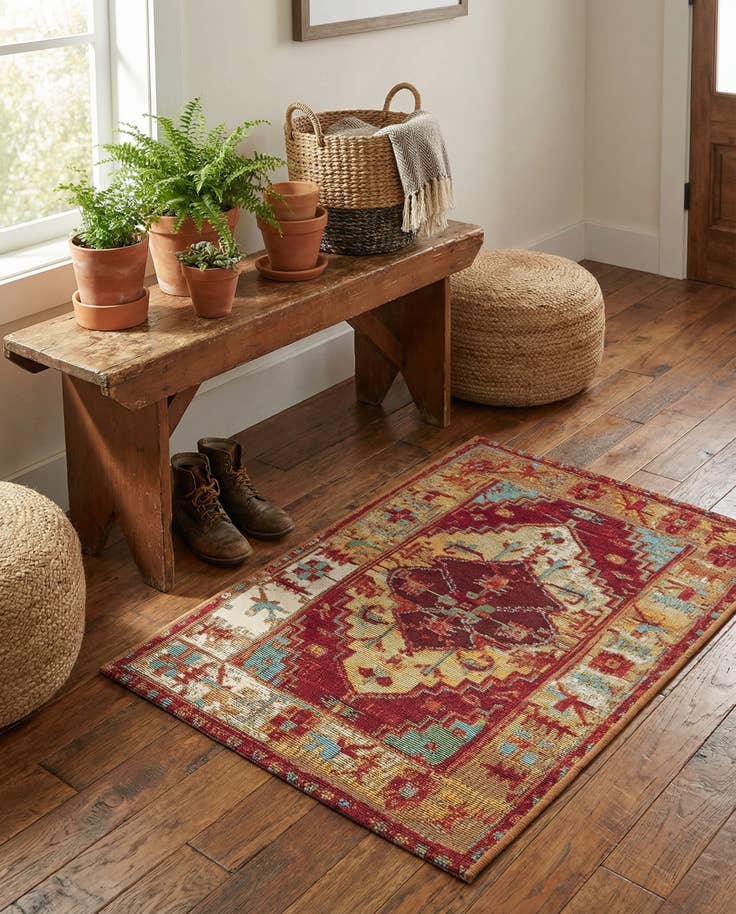 Detail image of 2' x 3' Easy-Clean Traditional Indoor / Outdoor Rug