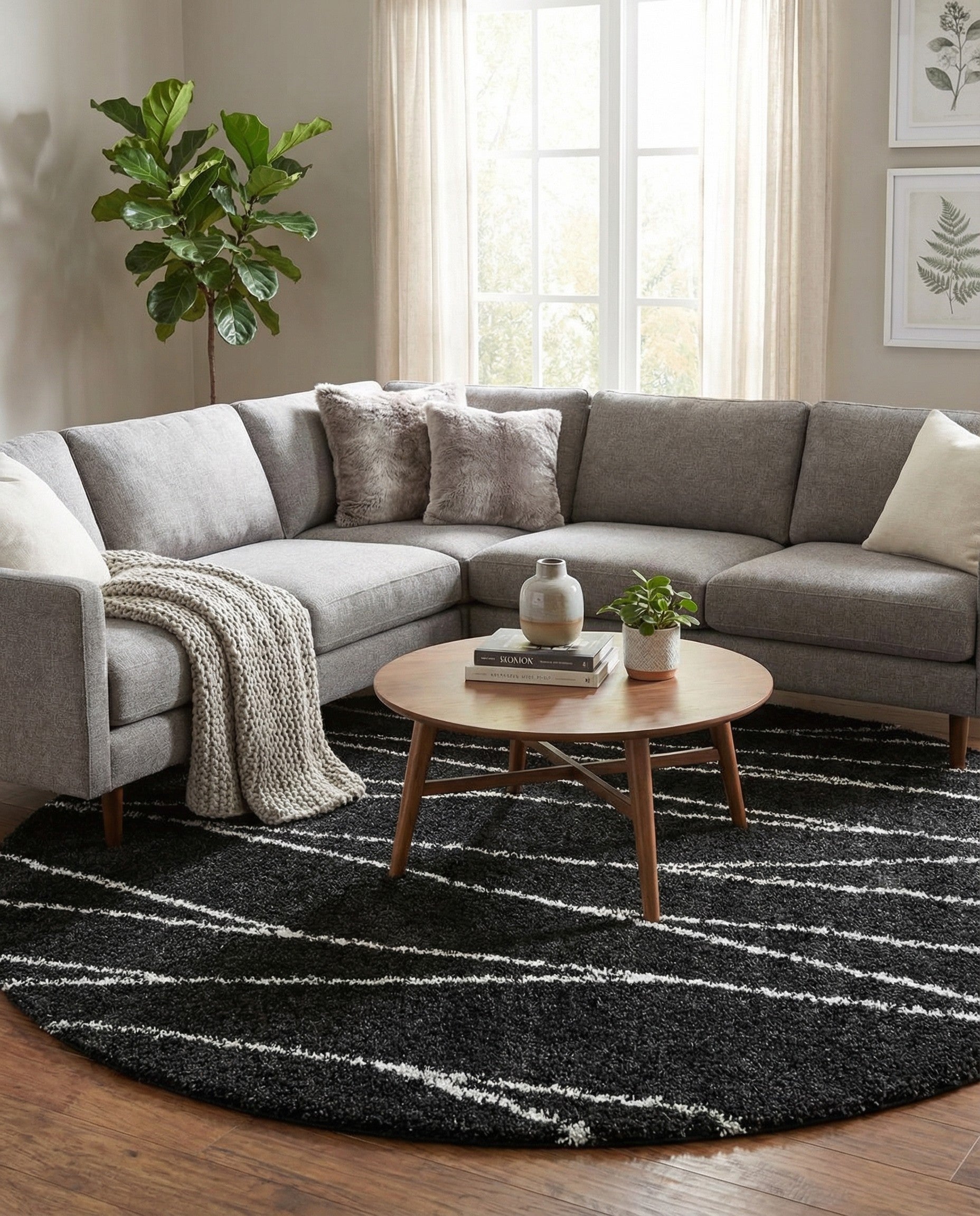  10' x 10' Serenity Shag Round Rug