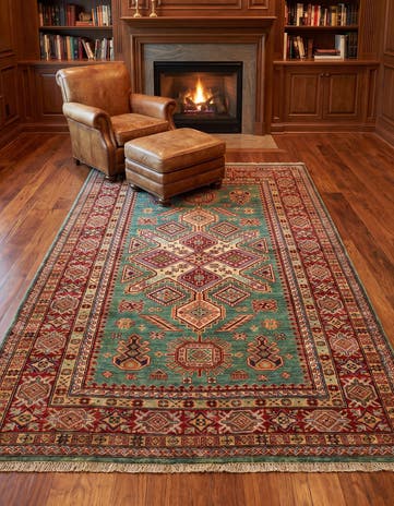 5' x 6' 5 Hand Knotted Kazak Rug