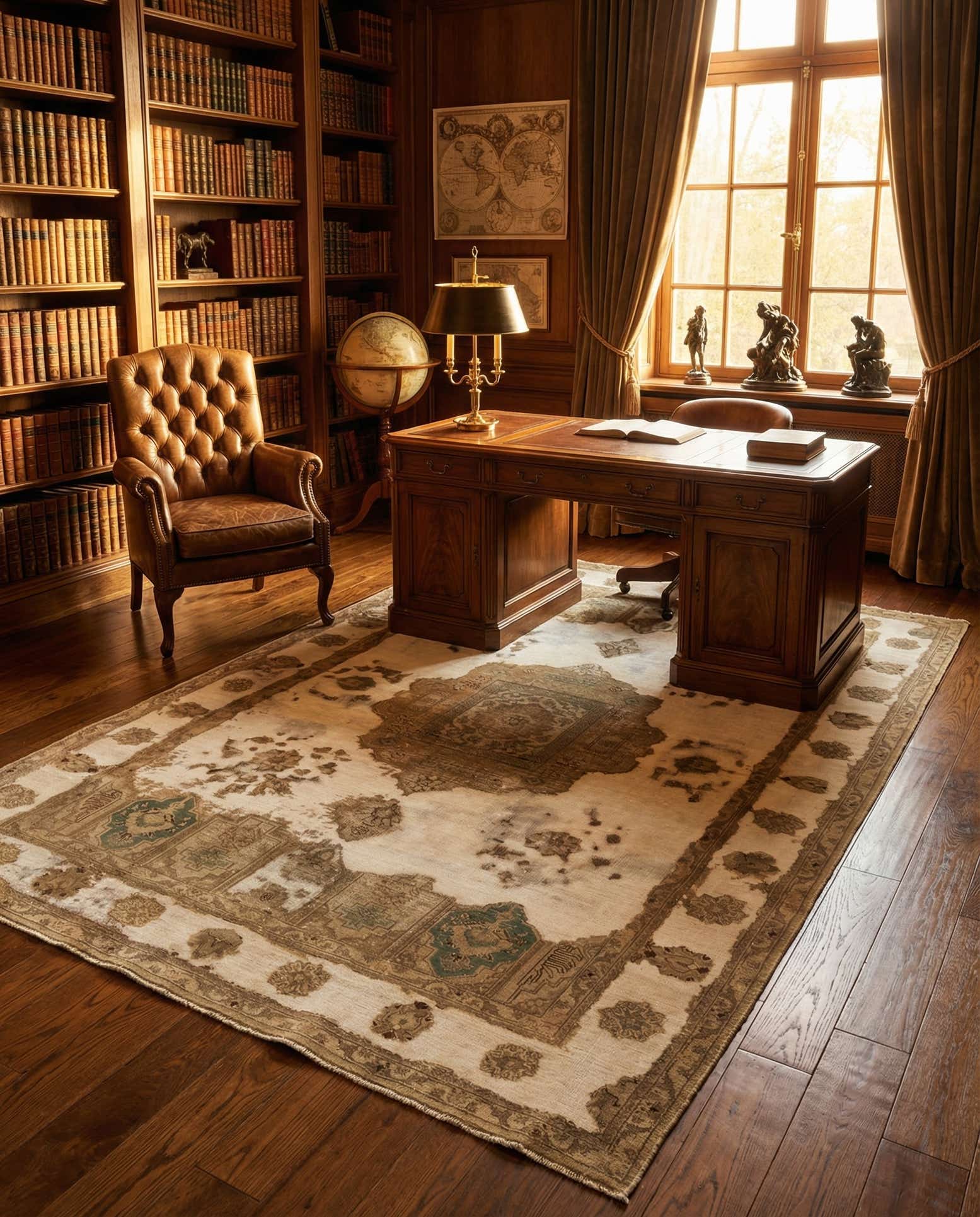 6' 5 x 9' 6 Hand Knotted Vintage Royal Persian Wool Rug
