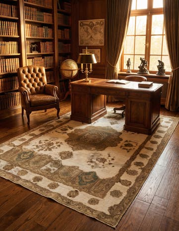 6' 5 x 9' 6 Hand Knotted Vintage Royal Persian Wool Rug