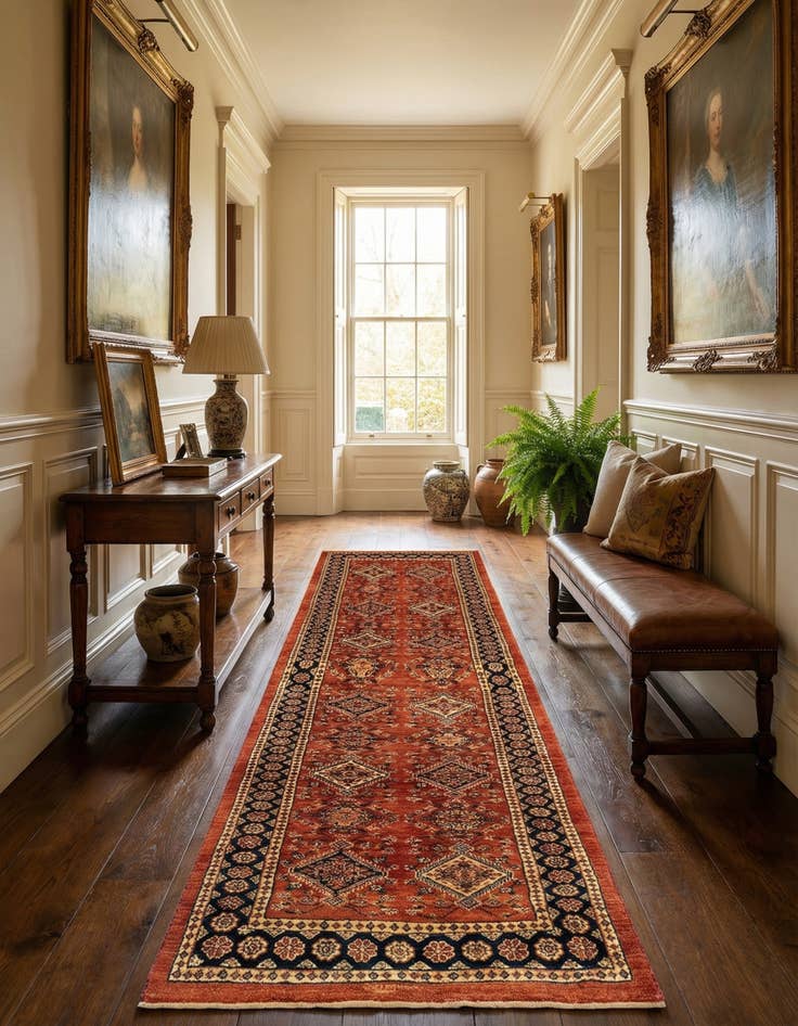 Detail image of 2' 9 x 9' 10 Luribaft Wool Runner Rug